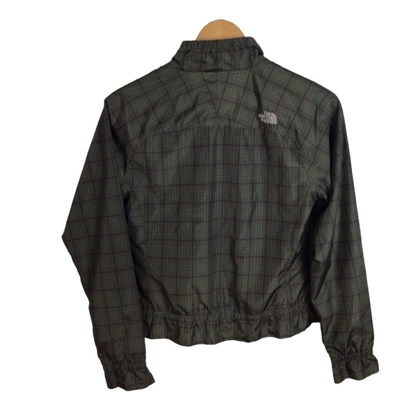 𝅺the North face rain jacket windbreaker fall splash coat summer XS brown green - Picture 2 of 11
